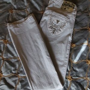 Guess denim white jeans